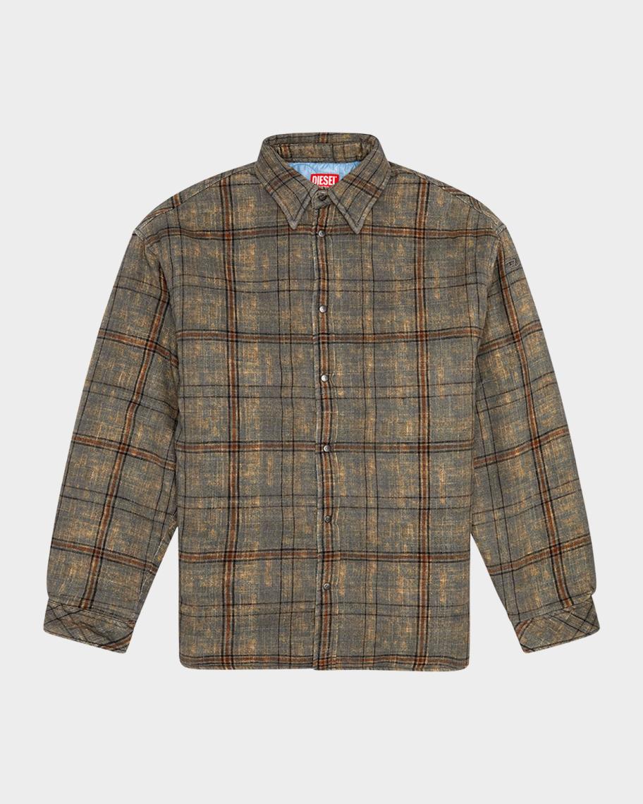 Diesel Men's S-Hamme Padded Check Jacket | Neiman Marcus