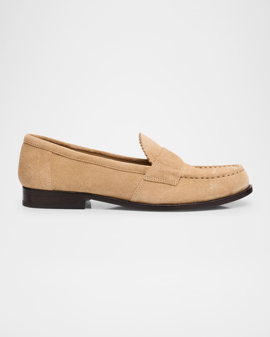 Perri Suede Mini Medallion Loafers