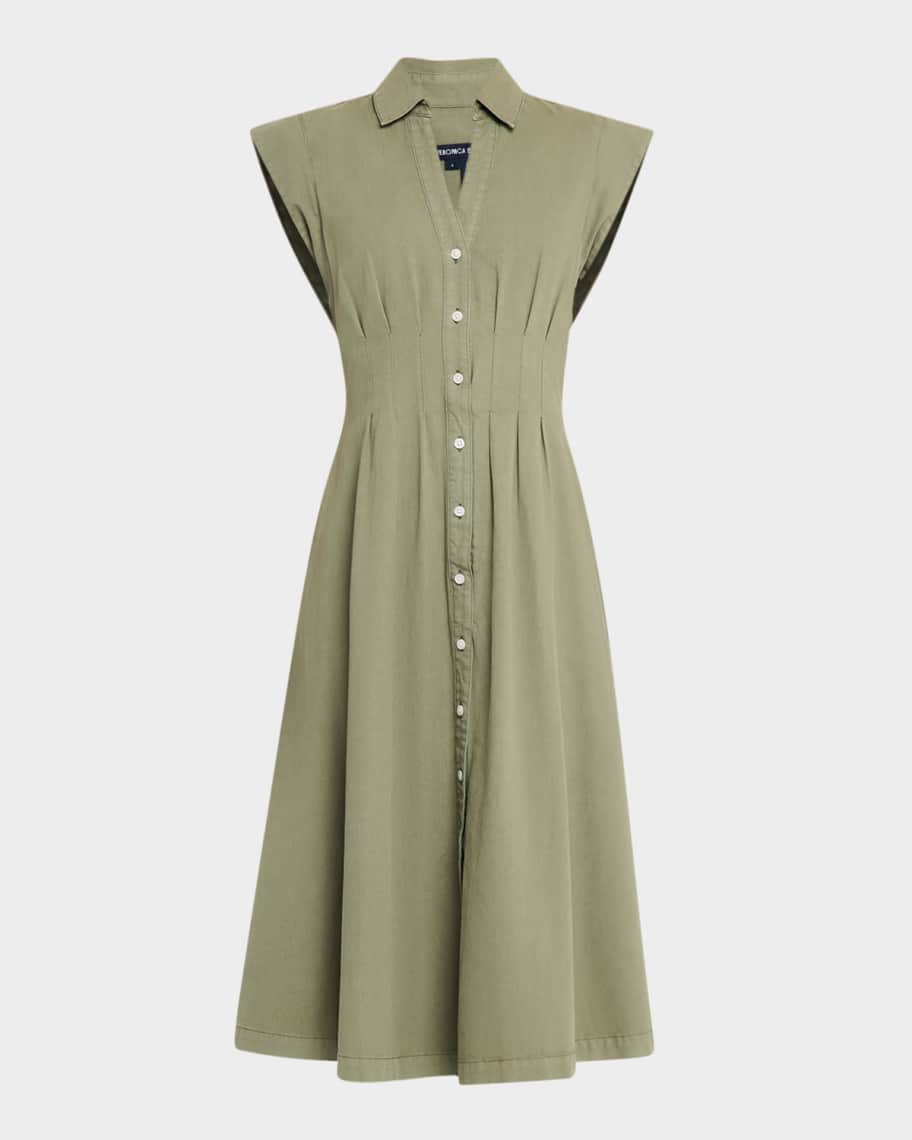Ruben Button-Front Midi Dress