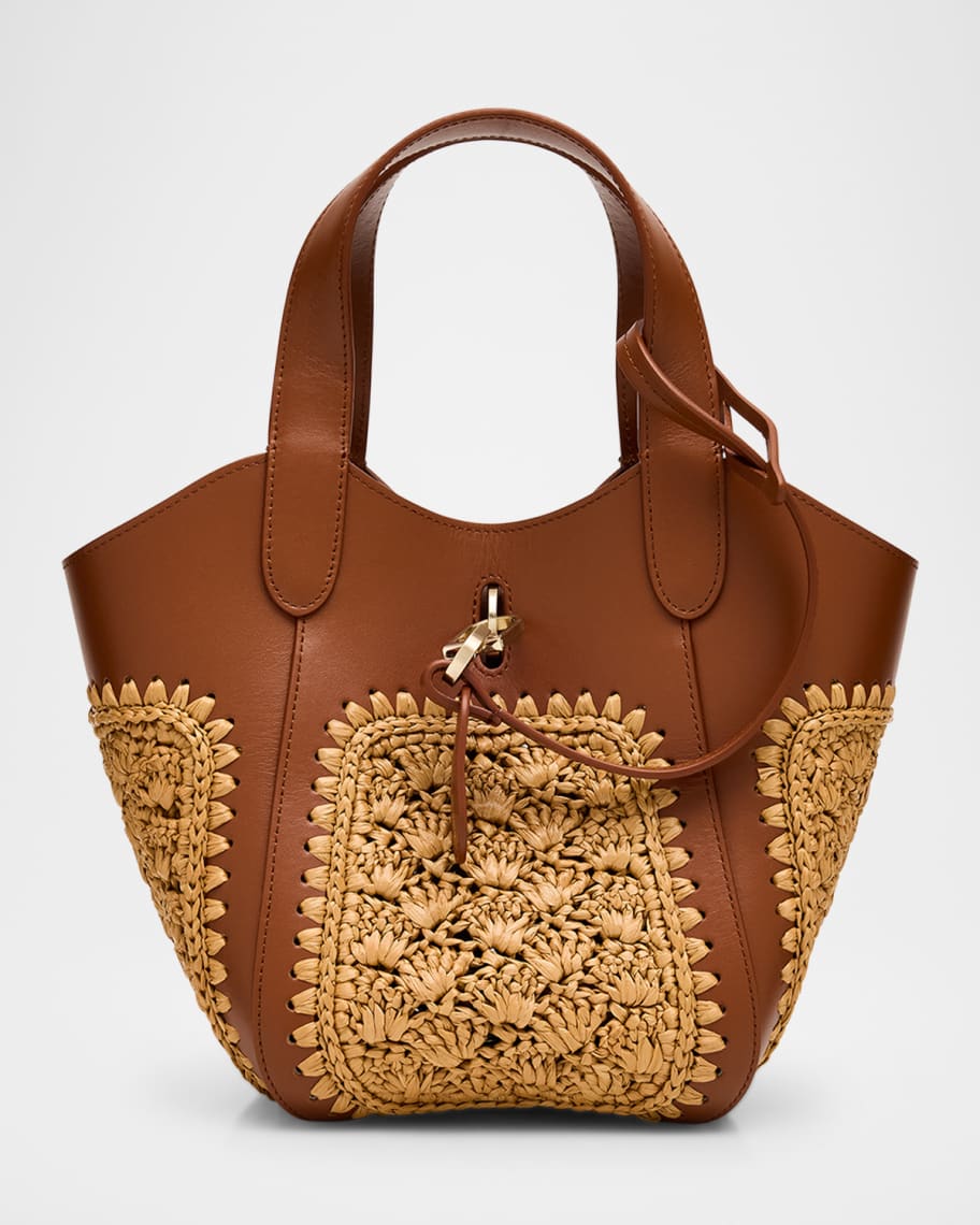 トートバッグ GIORGIO ARMANI FW25 HANDBAG (GW001709 AF14186 U6032) Giorgio Armani Gem Small Fan-Stitch Tote Bag | Neiman Marcus