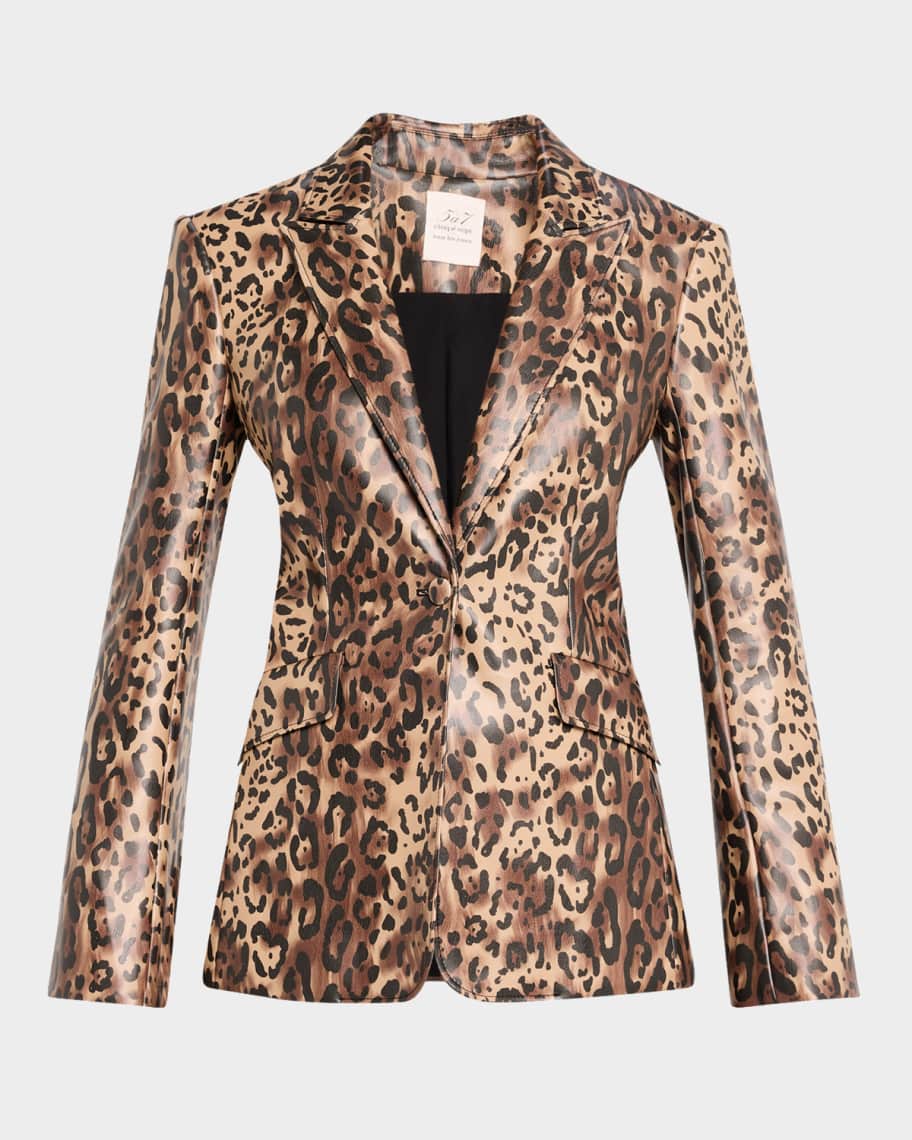 ジャケット・アウター CavariA skull leopard tailored jacket nm_4901588_100003_m