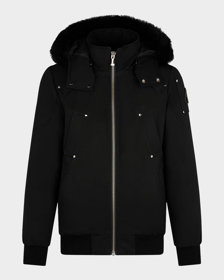 Moose Knuckles Men's Shearling Ballistic Bomber Jacket
