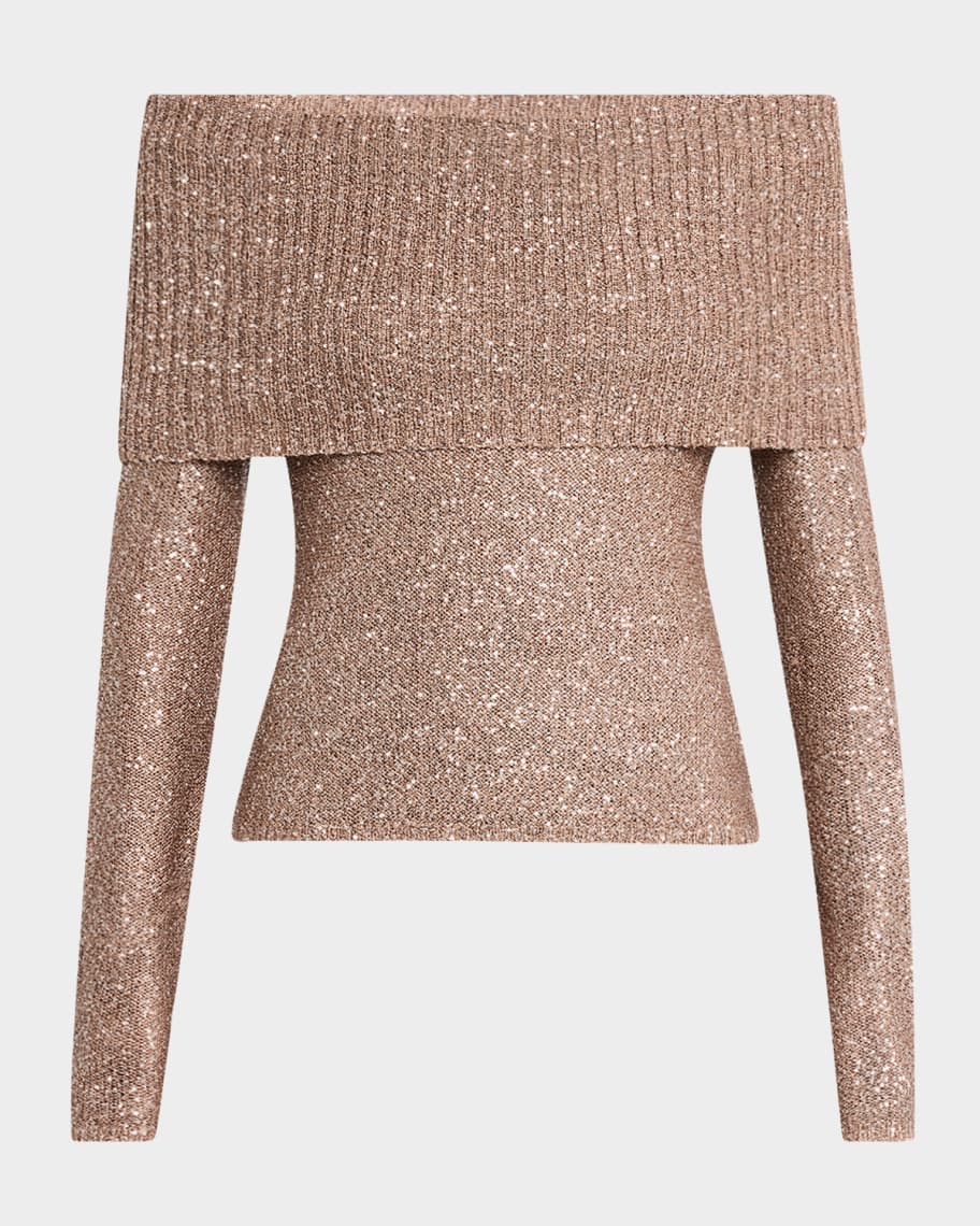 A.L.C. Evelyn Sparkly Off-The-Shoulder Top | Neiman Marcus