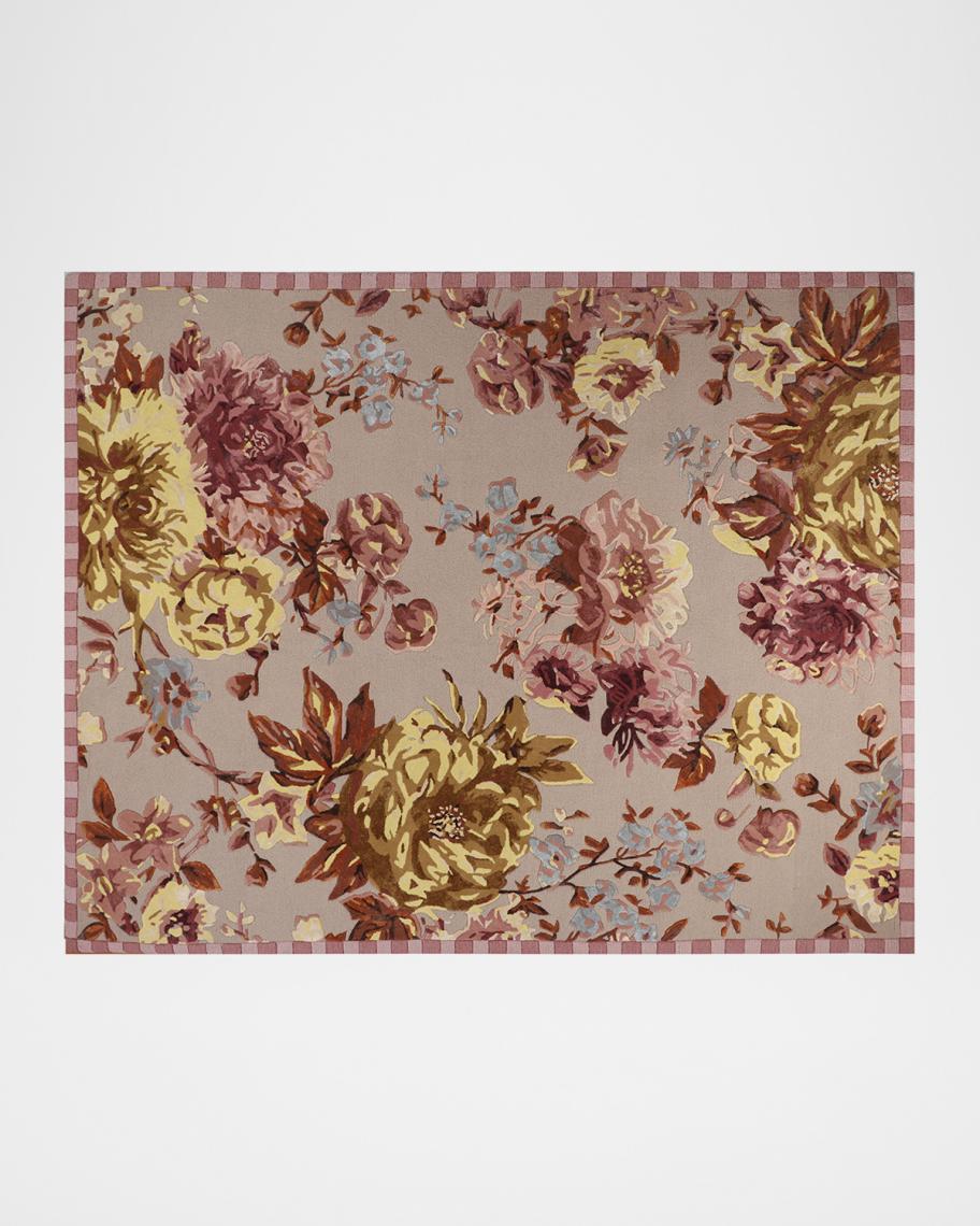 MacKenzie-Childs Dusty Rose Floral Rug, 8' x 10' | Neiman Marcus