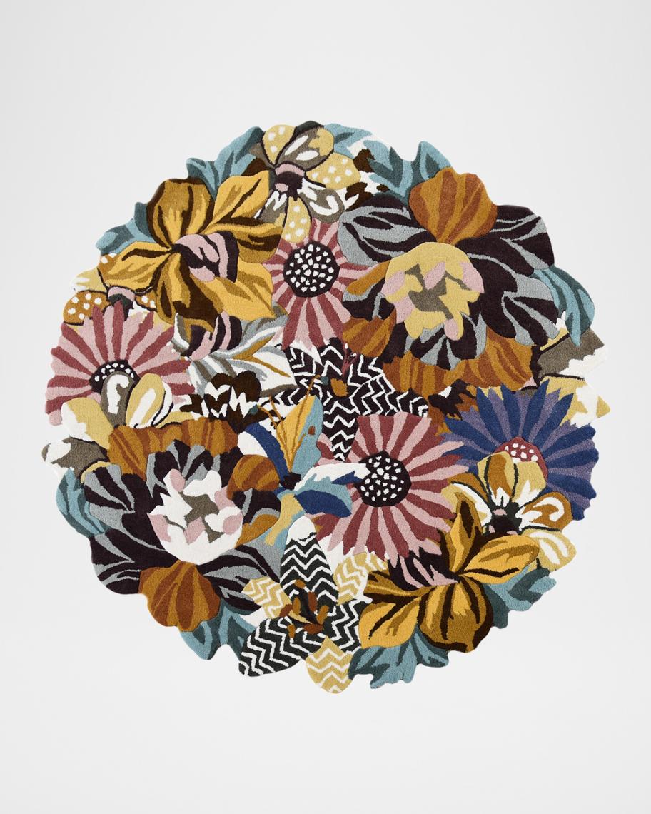 MacKenzie-Childs Milano Floral Rug, 6' Round | Neiman Marcus