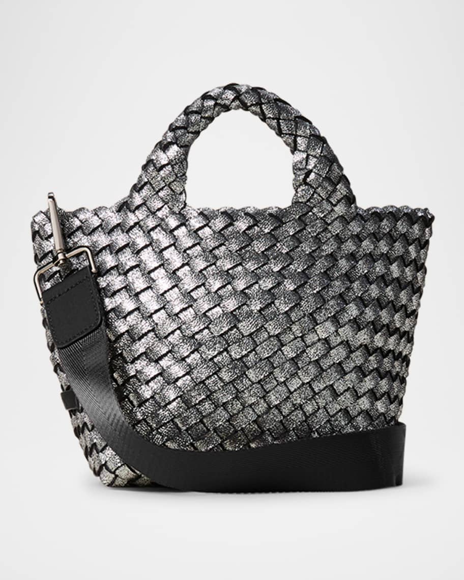St. Barths Petit Metallic Woven Tote Bag