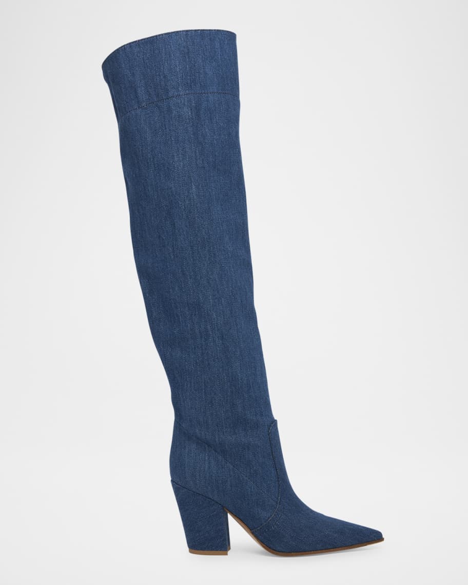 Gianvito rossi denim boots sale