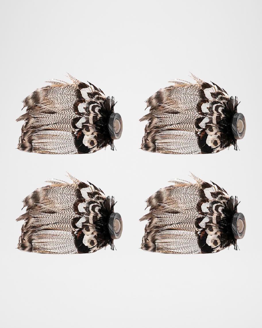 Feather Espresso Napkin Ring - By Juliska main image 0
