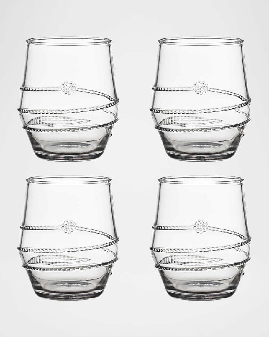 Juliska Clear Amalia Acrylic Small Tumbler, Set of 4