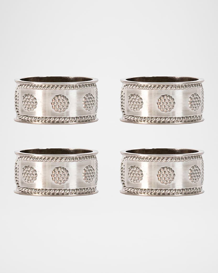 Berry & Thread Silver Napkin Ring, Set of 4
