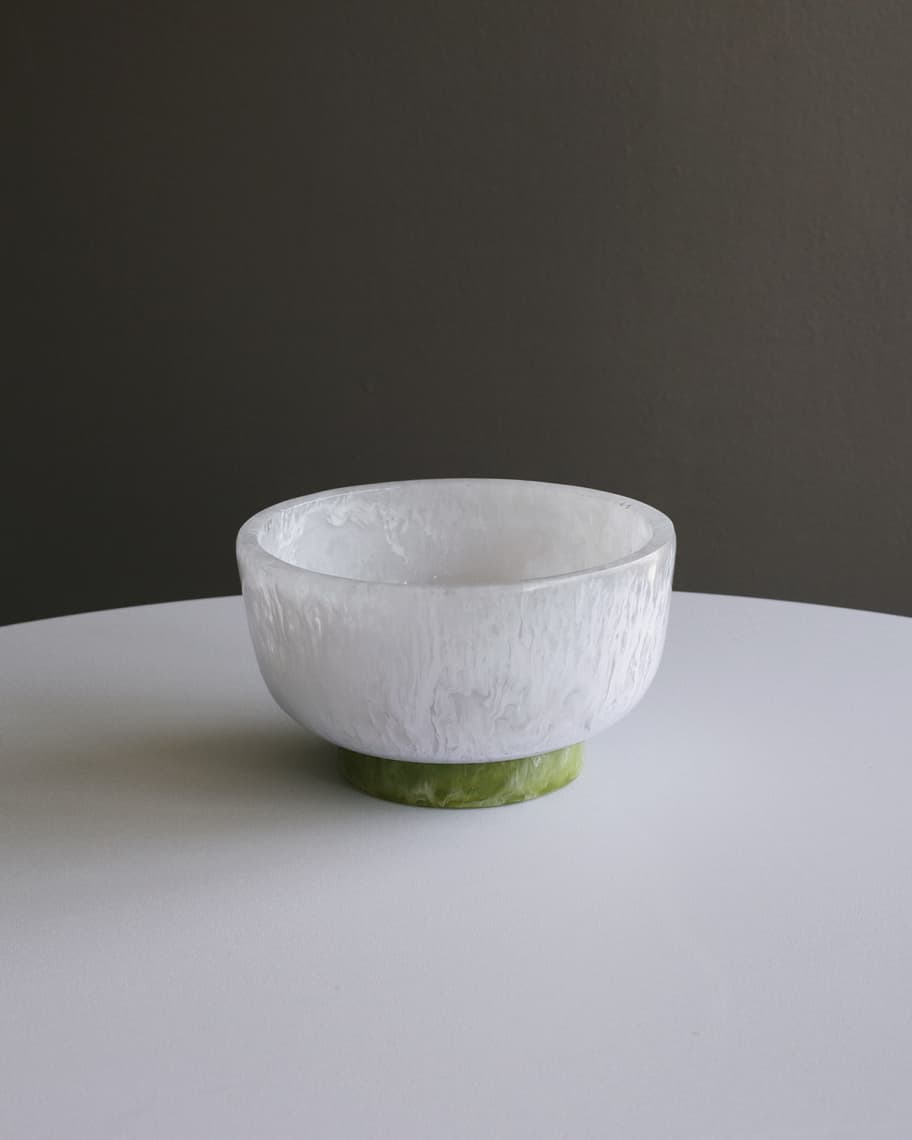 Beatriz Ball Rio Resin Bowl - Blue with Green Base