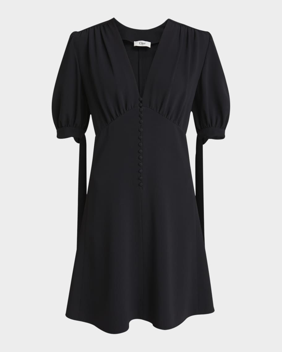 empire waist puff sleeve dress Magenta Pink Linen Maxi features a gathered waistline and voluminous puffed sleeves for an elegant look Chloe Empire-Waist Puff-Sleeve Dress |