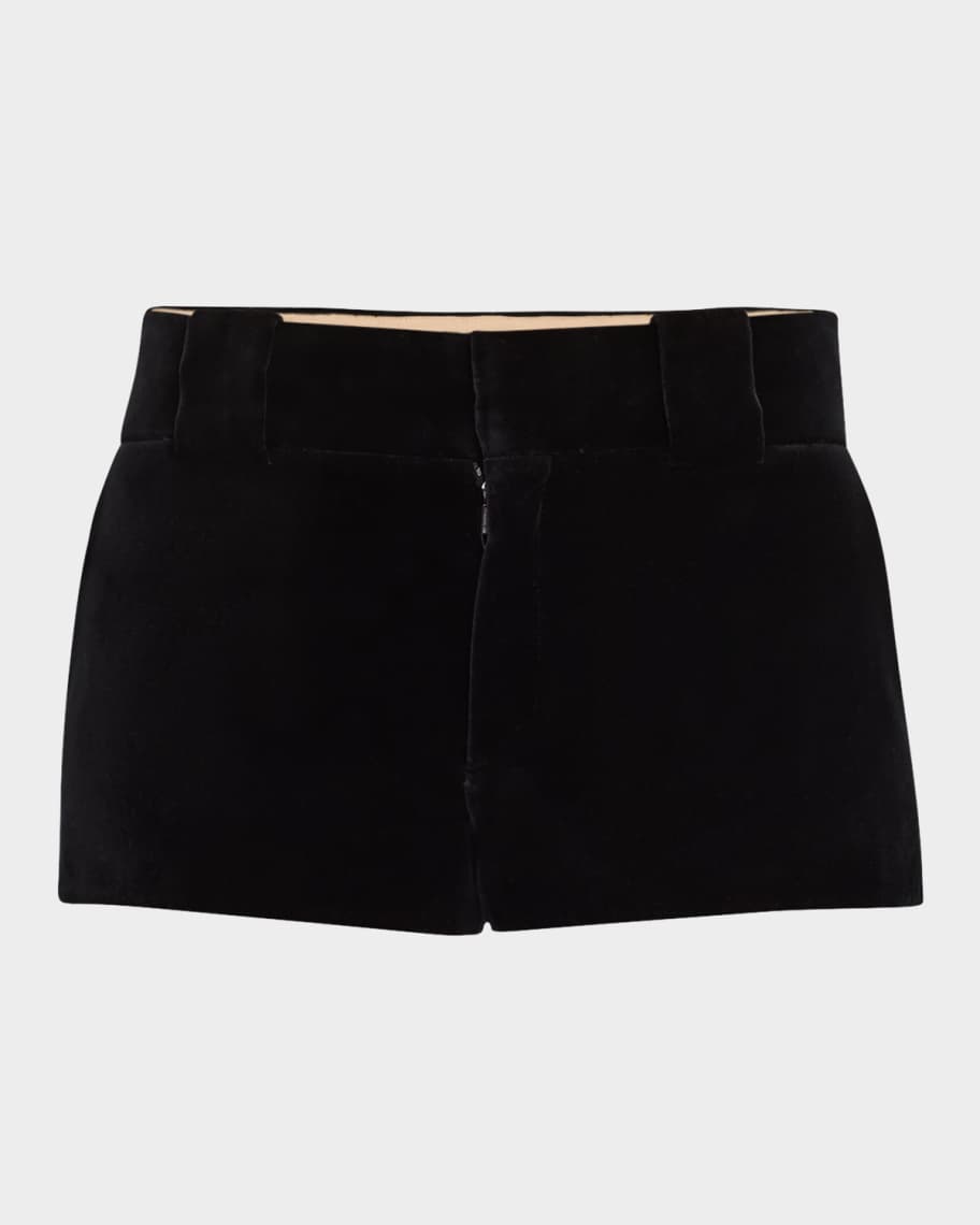 【関税&送料込】Chloe Tailored Velvet Mini Shorts nm_4910032_100106_m