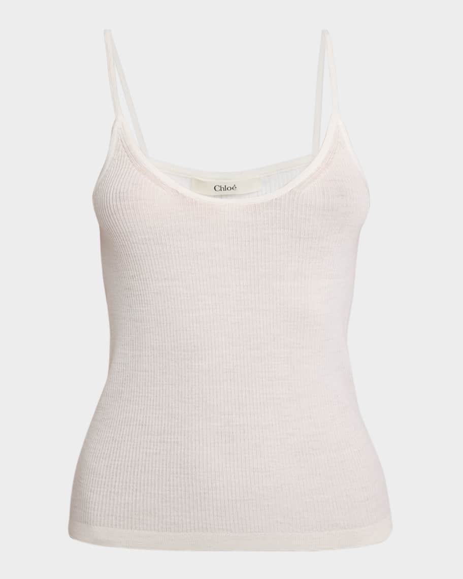 Chloe Ribbed Tank Top | Neiman Marcus