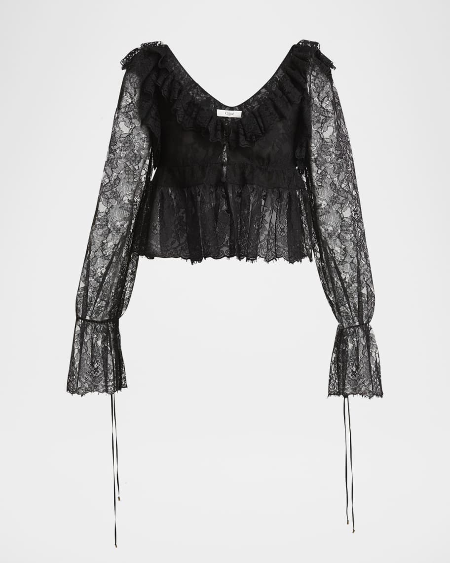 トップス Eaphi / SWITCHING LACE PEPLUM TOPS SWITCHING LACE PEPLUM TOPS