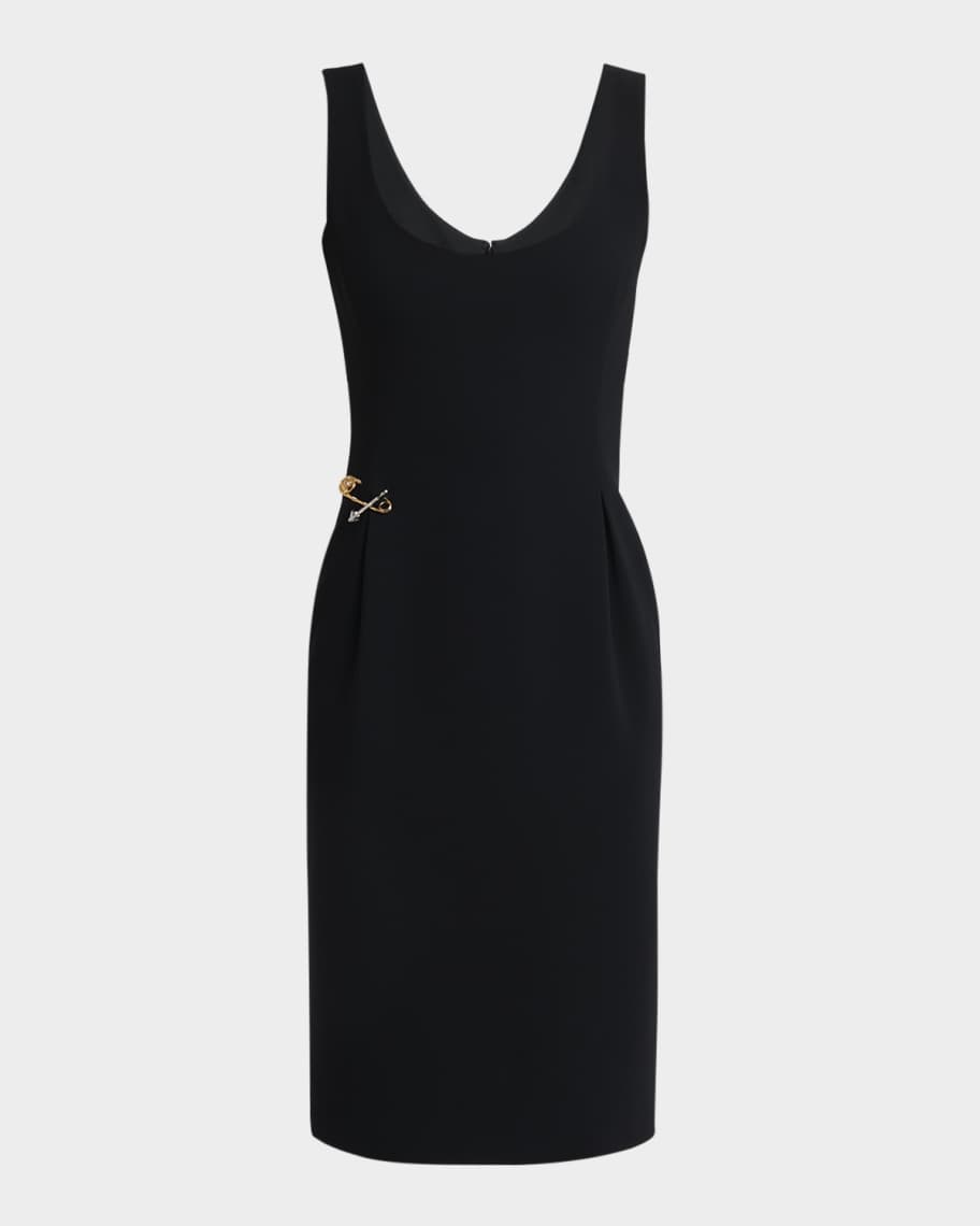 ワンピース Versace Envers Crepe Satin Sleeveless Dress VERSACE Crepe halterneck midi dress | NET-A-PORTER