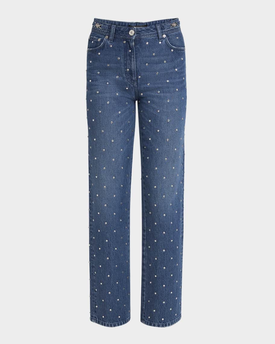 パンツ VERSACE Women Straight Pants 10126341A070791D030 Blue nm_4911163_100380_m