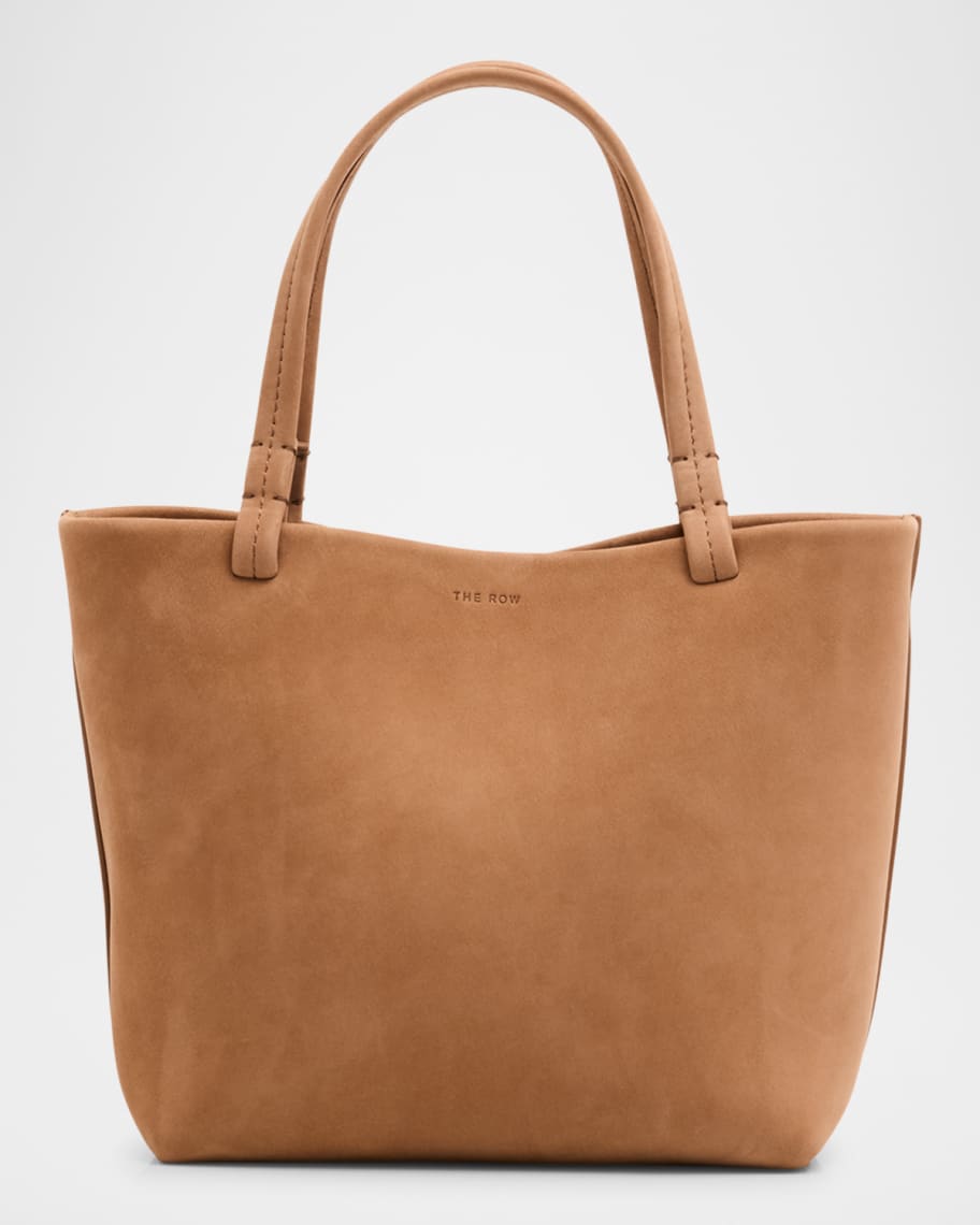 【THE ROW】Flat Micro Circle suede tote The Row - Park Lux Black Grained Leather Small Tote