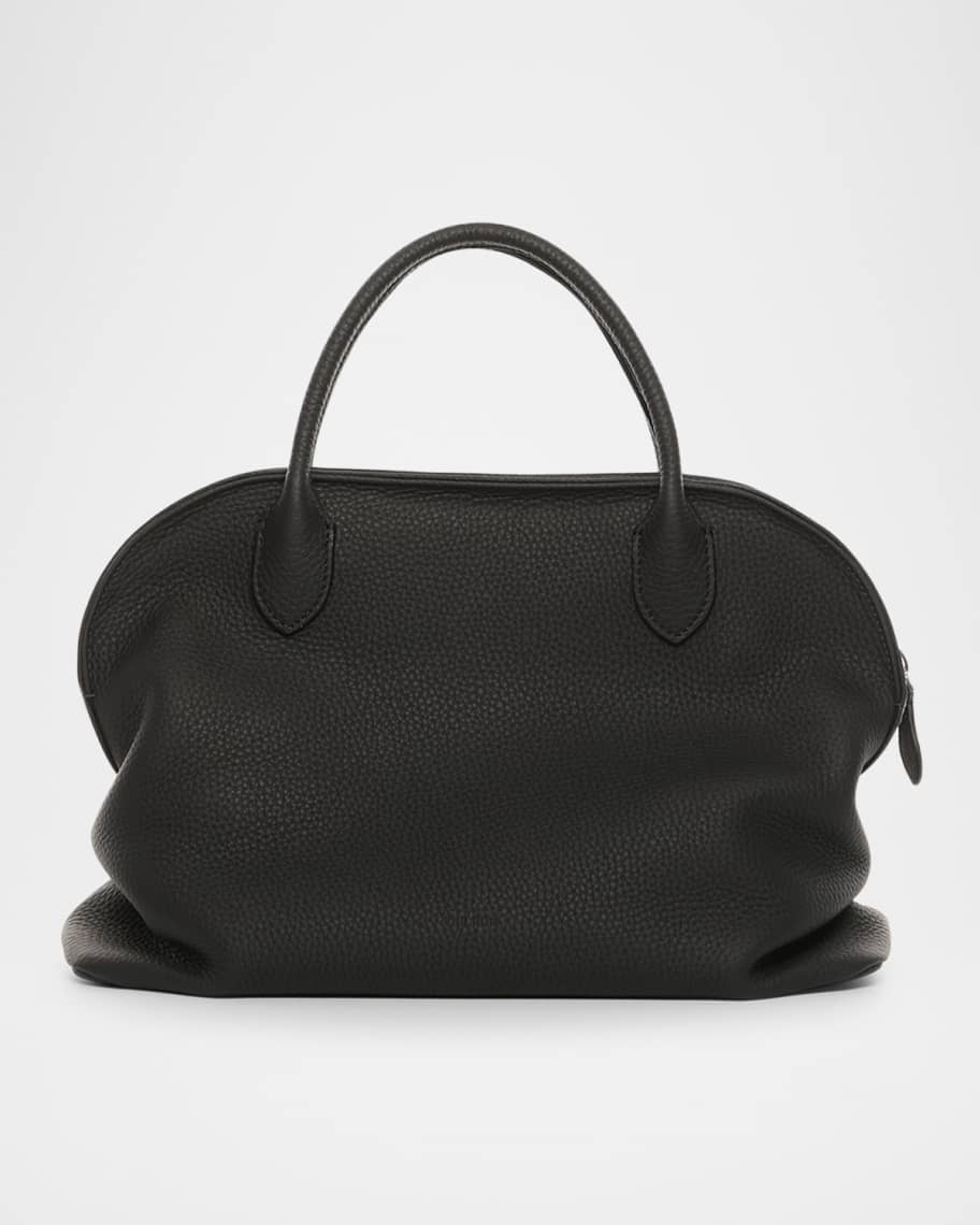 THE ROW Agnes Bowling Top-Handle Bag in Grain Leather