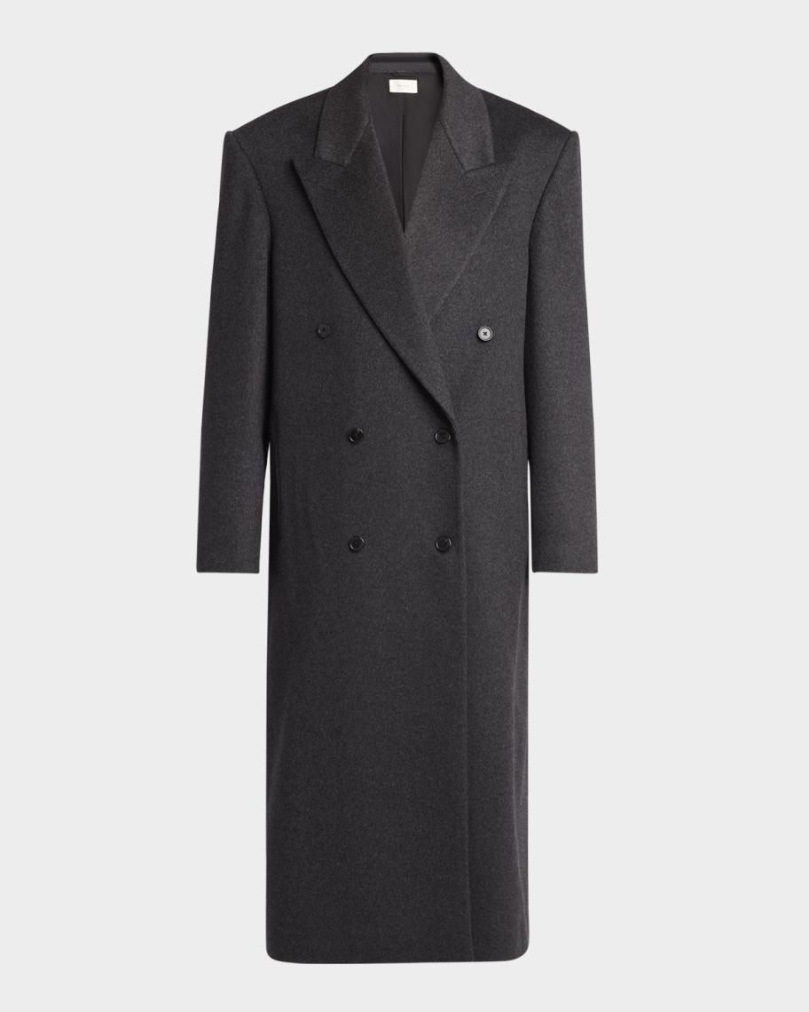 THE ROW Harisi Long Double-Breasted Wool Coat | Neiman Marcus