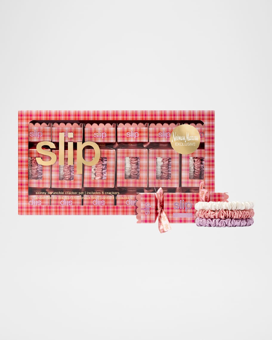 Slip Pure Silk Skinny Scrunchie Trio Cracker Set, Box of 6