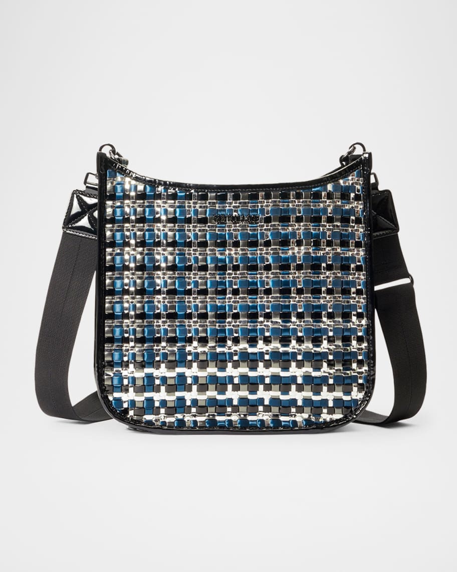 MZ WALLACE Metallic Woven Box Crossbody Bag | Neiman Marcus