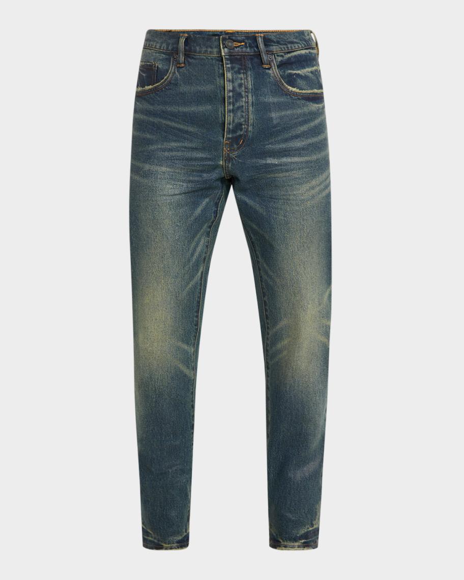 PURPLE Men's Skinny Coated Jeans | Neiman Marcus
