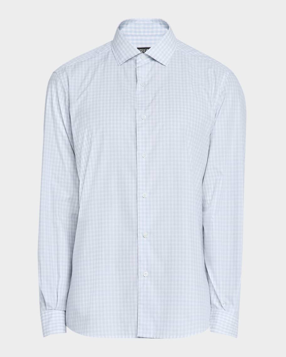 ZEGNA Men's Cotton Check Sport Shirt | Neiman Marcus