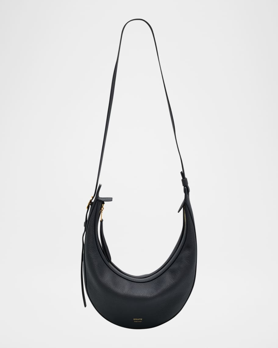 Khaite Augustina Small Zip Calfskin Crossbody Bag | Neiman Marcus