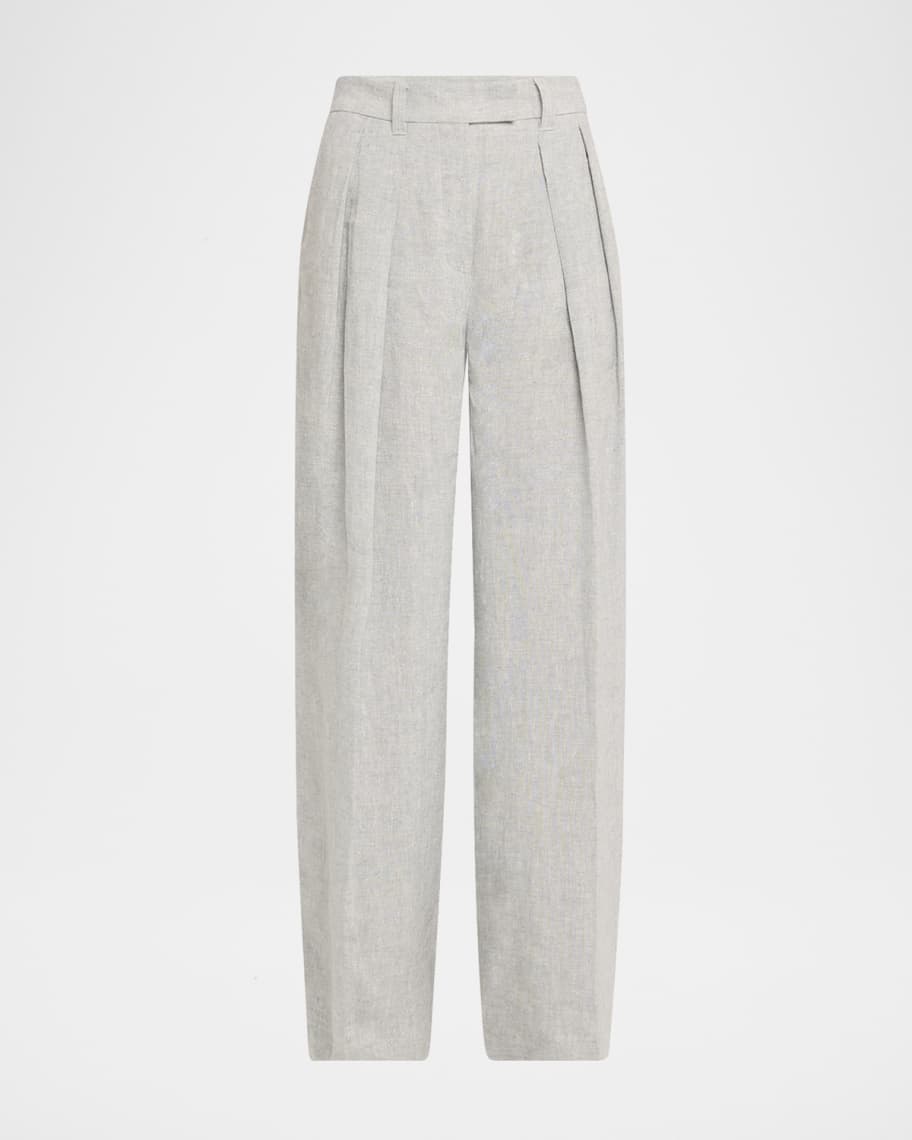 パンツ Brunello Cucinelli Wide-Leg Fleece Trousers With Adjustable BRUNELLO CUCINELLI Twill wide-leg pants | NET-A-PORTER
