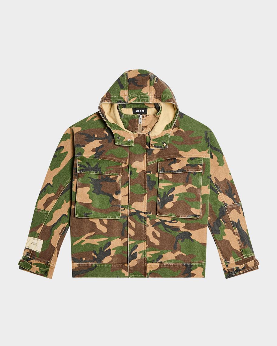 SEROYA Men's Emil Camo Canvas Jacket | Neiman Marcus