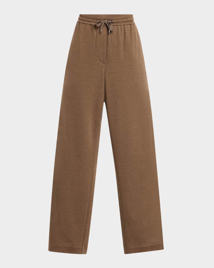 【関税＆送料込み】Brunello Cucinelli Suits Wide Leg Pants Brunello Cucinelli Womens Wide Zipped Pants US 8 IT 44 Brown