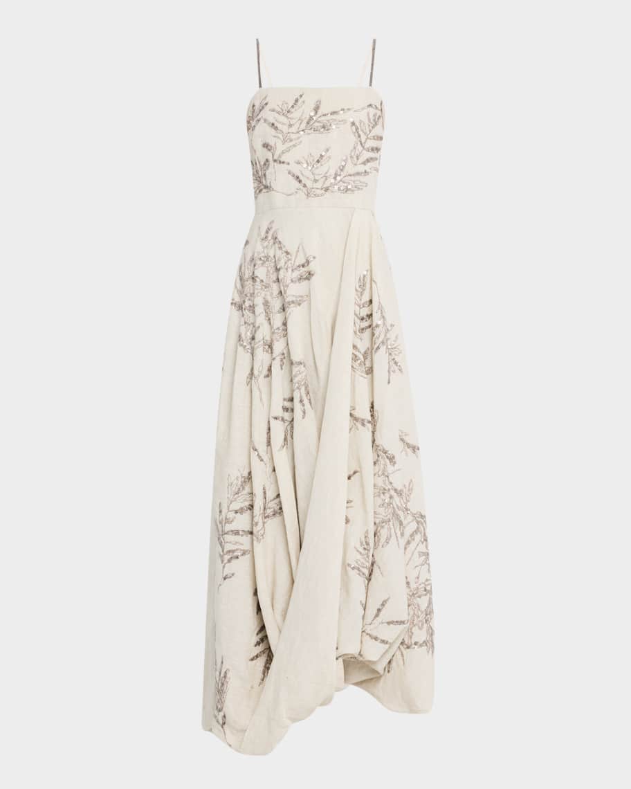 Brunello Cucinelli Women's Linen and Cotton Dress Abyss