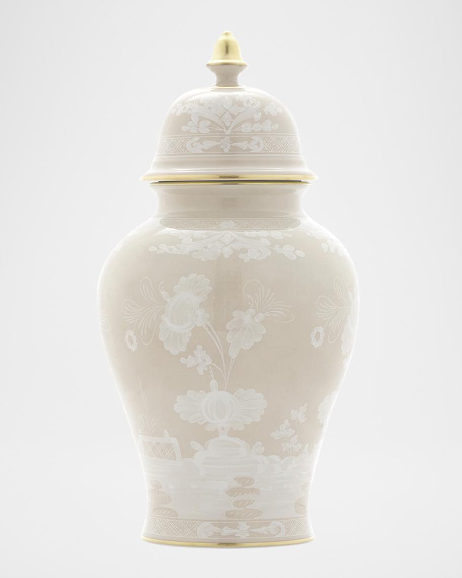 Oriente Italiano Meringa Large Potiche Vase - 15"