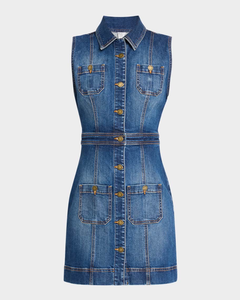 ramy brook denim dress Ramy Brook Women's Liv Denim Minidress - Medium Wash main image 1