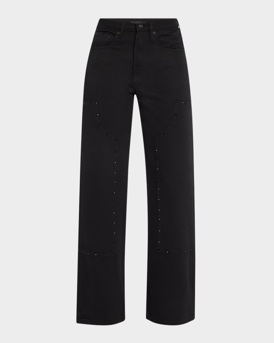 PURPLE BRAND/Carpenter Wide Pearl ワイドレッグ ジーンズ Purple Brand Pearly Side Cut-Out High-Rise Wide-Leg Jeans