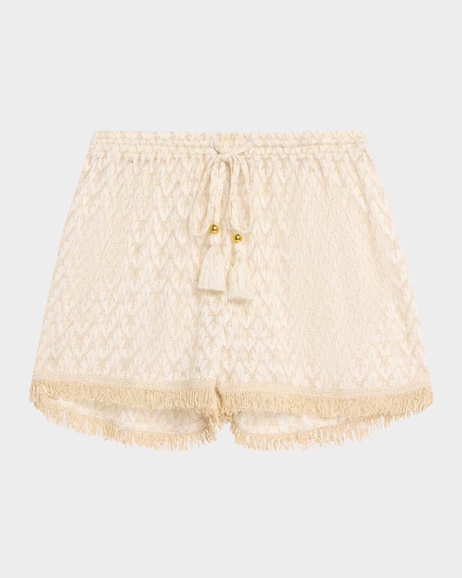 Ramy Brook Mina Zig-Zag Knit Shorts | Neiman Marcus