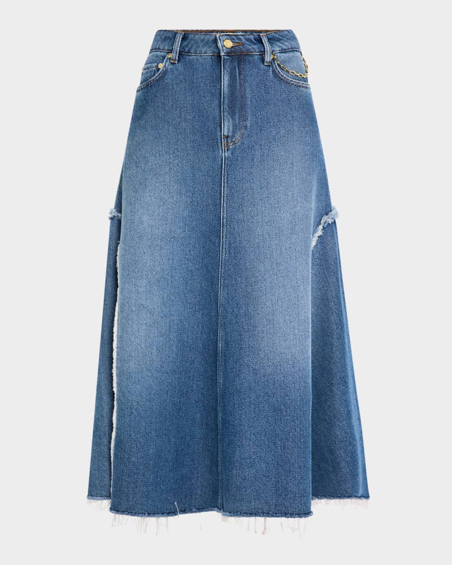 【即納！最大半額！】 Midi Denim A-Line Ganni Skirt Marcus Neiman | スカート