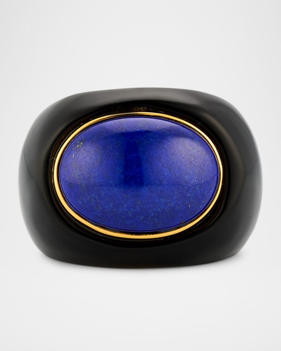 NEST Jewelry Lapis and Black Obsidian Ring Neiman Marcus