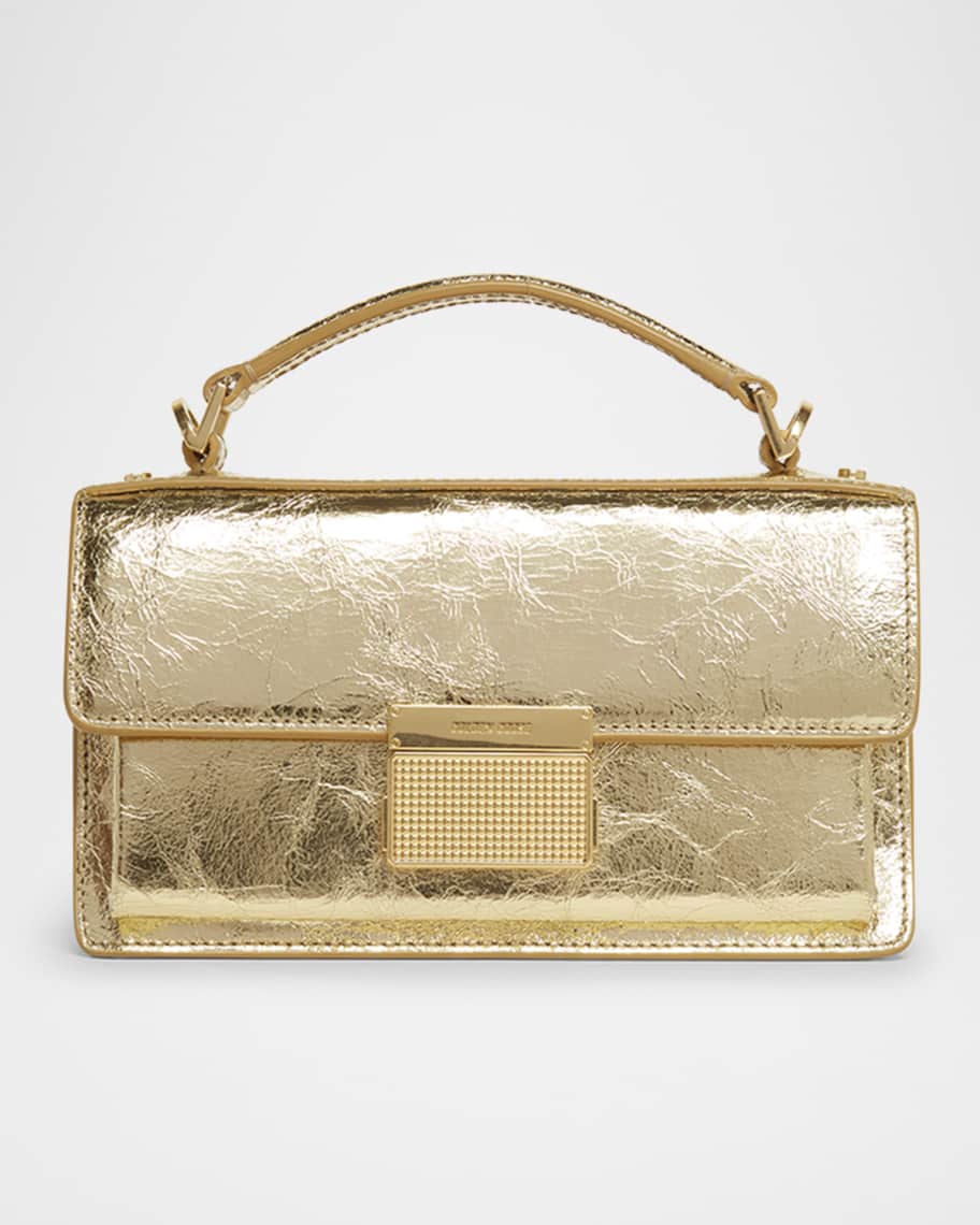 Golden Goose Venezia Small Shiny Wavy Leather Crossbody Bag