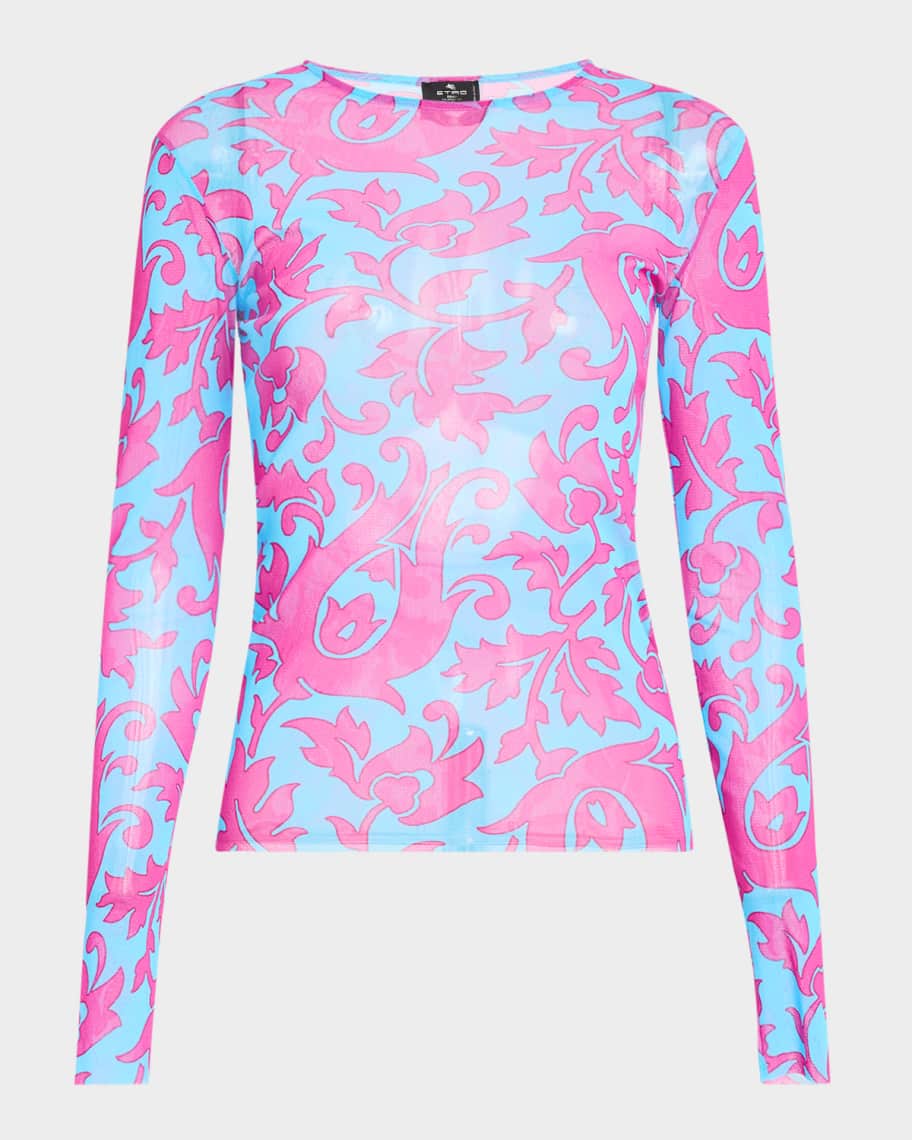 ★ LMC★ WM PRINTED MESH LONG SLV TEE pink 0LM45SLS803PNK ☆LMC☆ WM PRINTED MESH LONG SLV TEE pink 0LM45SLS803PNK