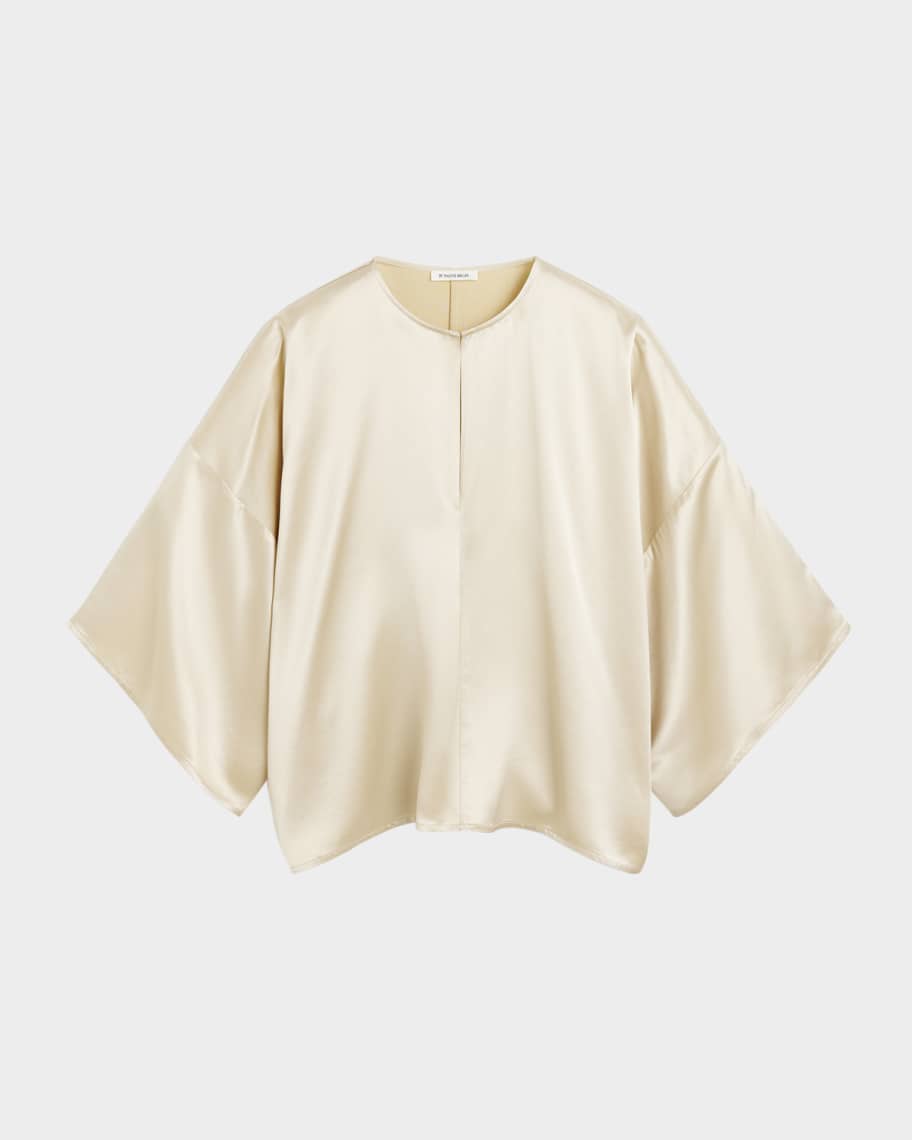 売れ筋商品|||バイマレンバーガー シャツ レディース トップス CICIE - Blouse - dark chilli By Malene Birger Cicie Kimono-Sleeve Satin Blouse | Neiman