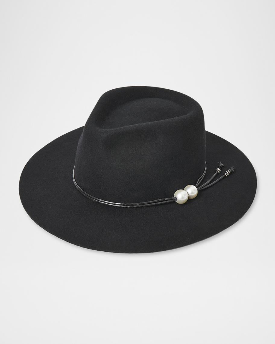Lele Sadoughi Farrah Wool Rancher Hat | Neiman Marcus display picture 1