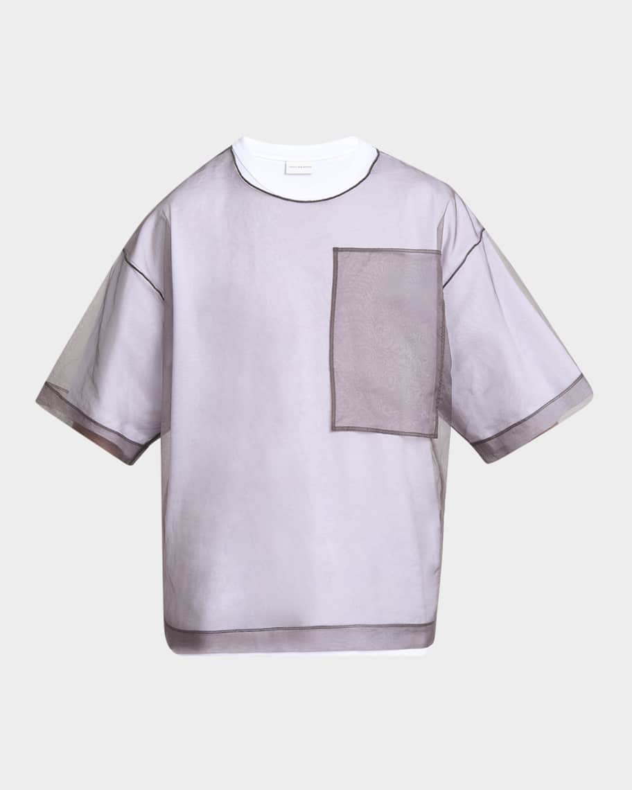 Dries Van Noten Men's Heaton Double-Layer T-Shirt | Neiman