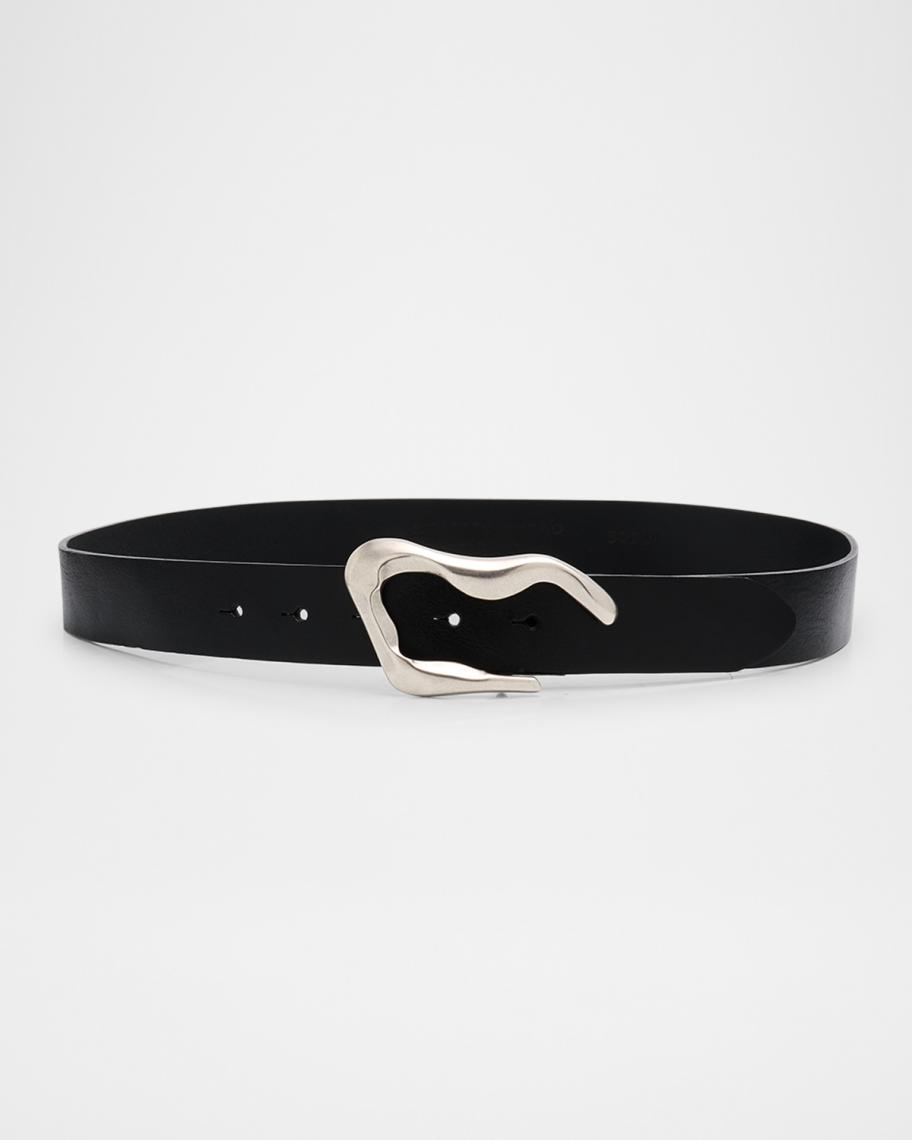 Streets Ahead Reilly Leather Belt | Neiman Marcus display picture 3