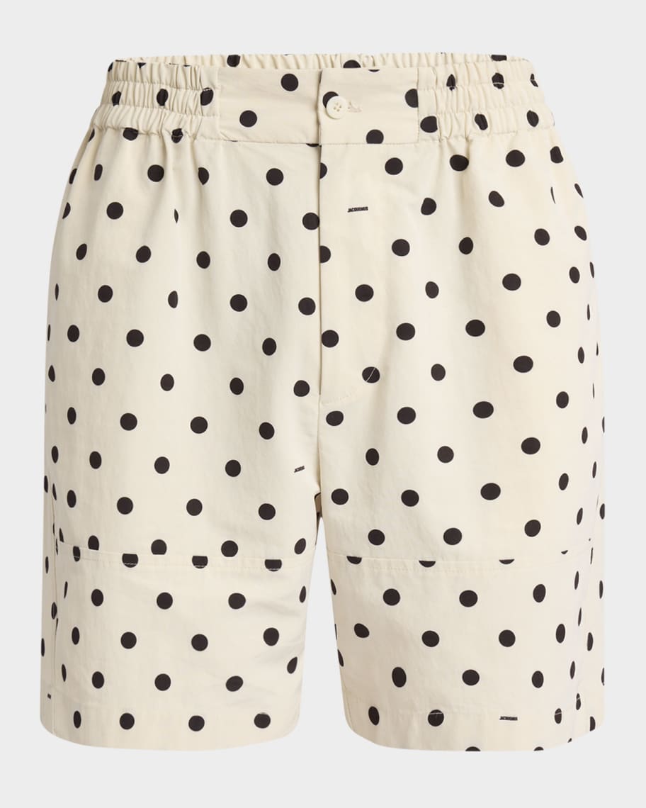 Jacquemus Men's Aloe Polka Dot Shorts
