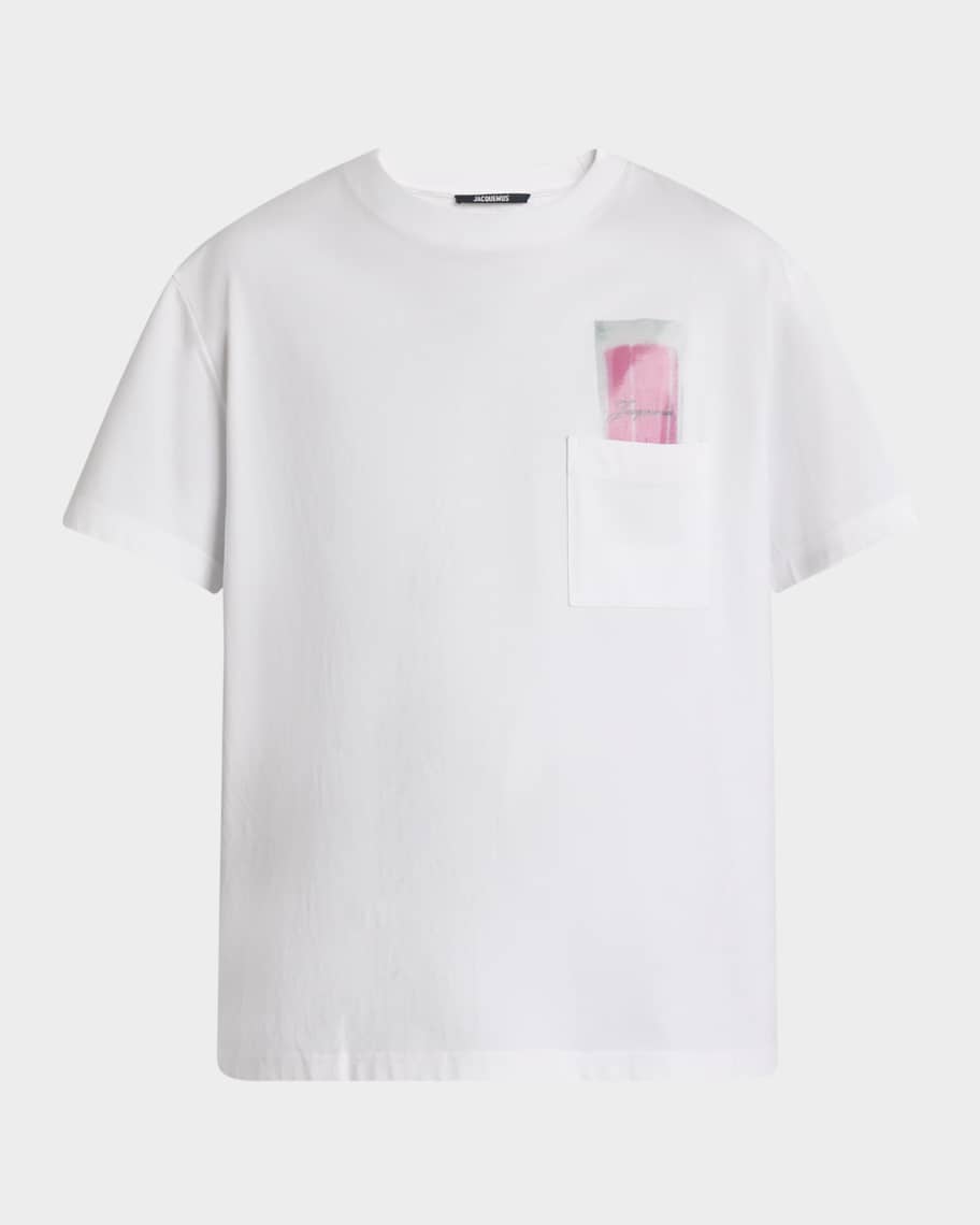★JACQUEMUS★ Le Eskimo Graphic Short Sleeve T-Shirt White 2 Jacquemus Men's Esquimau Cotton T-Shirt | Neiman Marcus