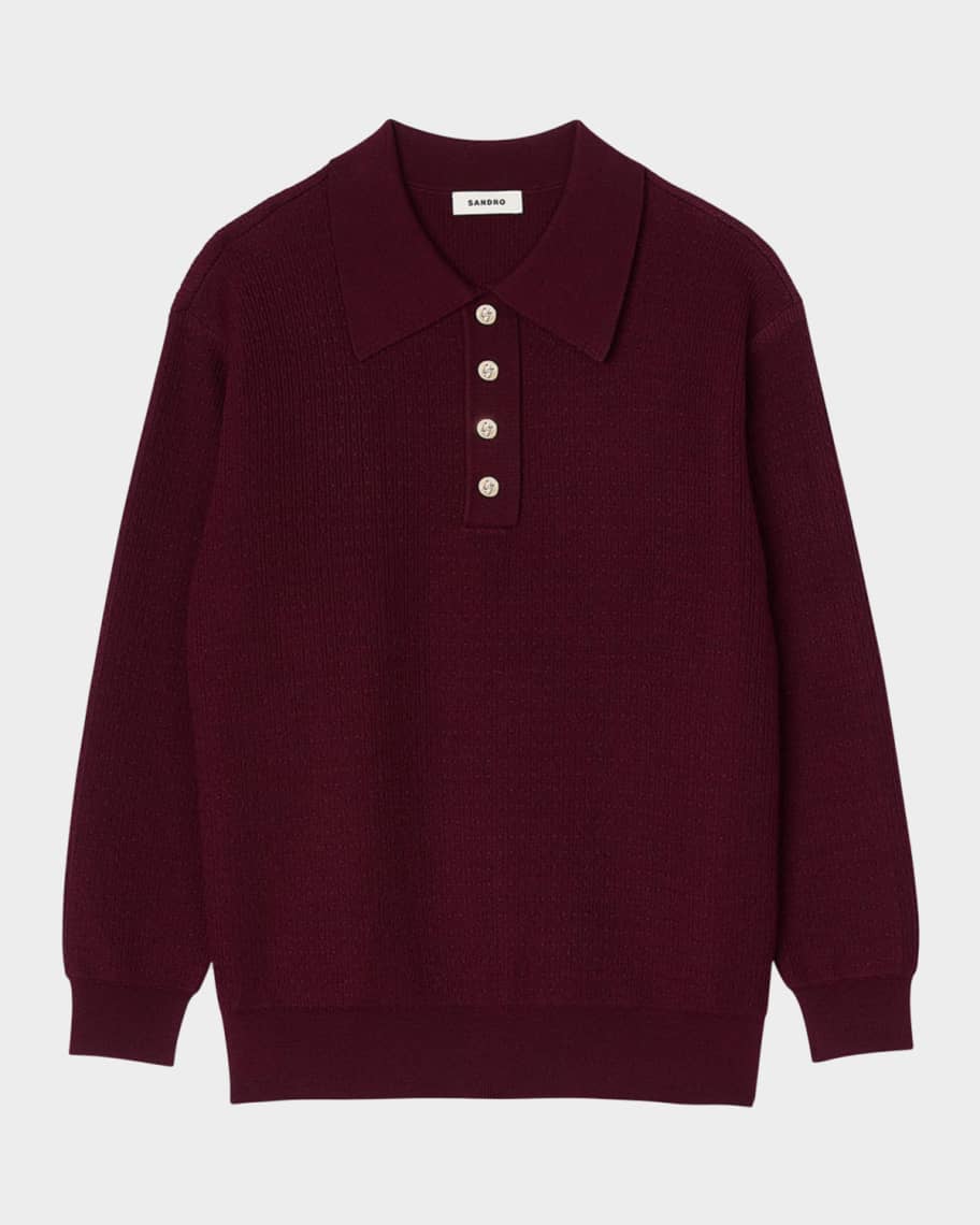 最旬トレンドパンツ Sandro Marcus Neiman | Sweater Polo Cable-Knit Alfonso トップス