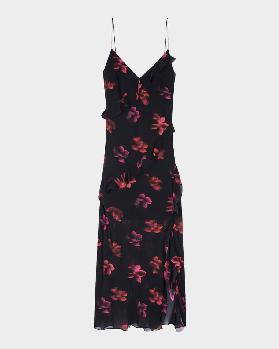 Kariselle Floral Chiffon Midi Dress