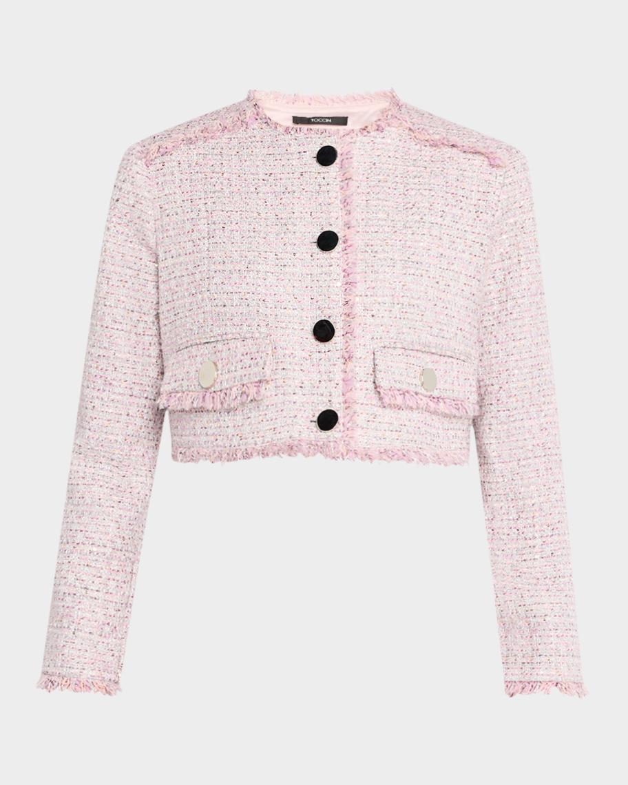 Toccin Lainey Cropped Tweed Jacket | Neiman Marcus